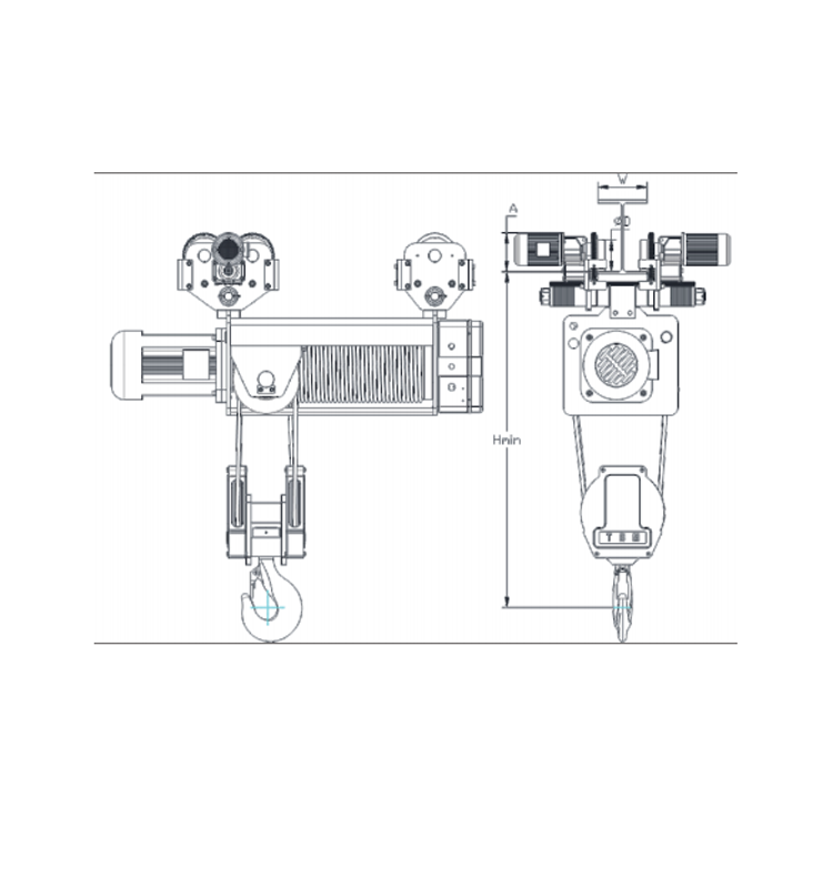Electric Wire Rope Hoist Industrial Monorail Winch 10 Ton Rope Hoist