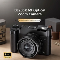 Appareil photo hybride exclusif transfrontalier avec capteur CMOS HD 5K et zoom optique 2x-7x ; Idéal pour les étudiants et l'usage domestique