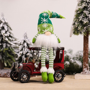 Muñeco de Gnomo Navideño de Peluche sin Rostro con Patas Largas, Decoración para el Hogar, Gorro Tejido, Barba Blanca, Adorno Festivo para Mesa - Product Image 5