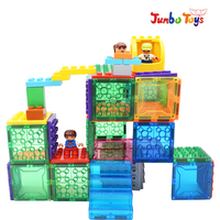 JUMBO TOYS Blocs de construction magnétiques colorés, ensemble de construction 3D, jouet éducatif STEM pour enfants, jeu créatif DIY