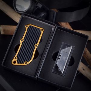 כיס edc סגסוגת אלומיניום מעטפת פעולה כפולה 5 להבים נוספים תיבת חותך תער סכין גילוח כלי uk 1706 - Product Image 4