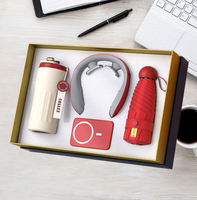 Ensemble cadeau d'entreprise personnalisé fait main avec impression UV - Gobelet isotherme en papier avec couvercle de voyage et boîte cadeau de luxe