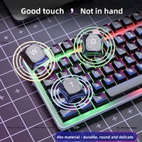 GW-Z1 Set Keyboard Mouse Berkabel RGB Backlit 1200 DPI Desain Ergonomis Antarmuka USB 26-Key Anti-Ghosting untuk Rumah dan Kantor