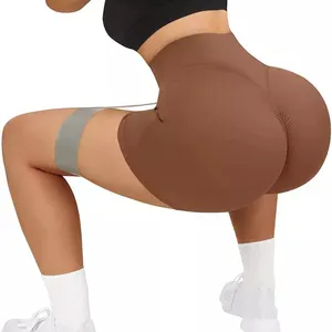 Frauen High Waist Workout Shorts Gym Lifting Biker Shorts mit hoher Taille Scrunch Butt Booty Yoga Shorts