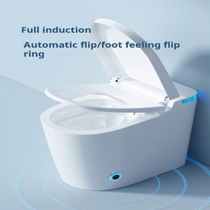 Smart One-Piece Toilet Automatic On/Off Foot Sensor Heated Seat Soft Close Rinse Dryer Built-In <strong>Bidet</strong>-Advanced Remote Control - Product Image 4