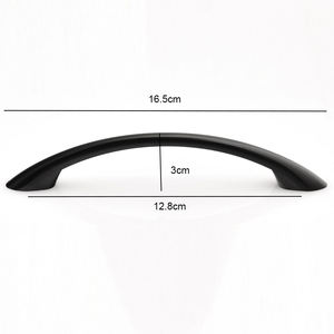 WEKIS Beautiful Lines Texture Rustic Kitchen Drawer Pulls Cabinet Hardware 96Mm/128Mm Black Kitchen Cupboard <strong>Door</strong> Handles - Product Image 4