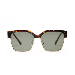 ADE WU STY95159H lunettes de soleil demi-monture à la mode femmes populaire cadre Transparent lunettes de soleil carré <span class=keywords><strong>écaille</strong></span> de tortue nuances UV400 mâle - Product Image 4