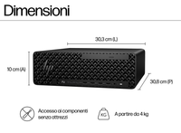 Nueva Estación de Trabajo HP Z2 SFF G1i, PC de Escritorio con Intel Core Ultra5 235 para IA, Modelado BIM, Diseño CAD, Diseño Gráfico, Oficina y Negocios