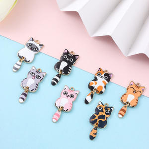 Petit chat queue bricolage accessoires pendentif collier boucles d'oreilles porte-clés matériaux faits à la main - Product Image 3