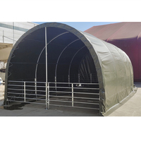 6m x 6m abri bétail tente Structure en acier PVC toit tente Animal hangar moutons abri ombre dôme abri de stockage
