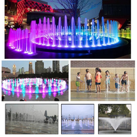 Buses de fontaine à eau en cuivre et laiton Multi-Jet Lumière LED Arroseurs classés IP68 pour fontaines à colonnes de fleurs
