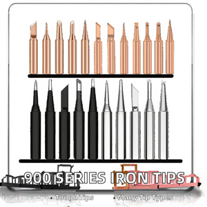 Pointes de <span class=keywords><strong>fer</strong></span> à <span class=keywords><strong>souder</strong></span> en cuivre chromé 900M, série de pointes de soudage pour fers à <span class=keywords><strong>souder</strong></span> 900, <span class=keywords><strong>TIG</strong></span> noir - Product Image 2