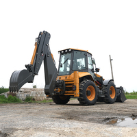 Penggalian Pondasi, Perataan Lahan, Traktor Kompak dengan Loader dan Backhoe, Backhoe Loader Kompak, Loader Kompak Backhoe