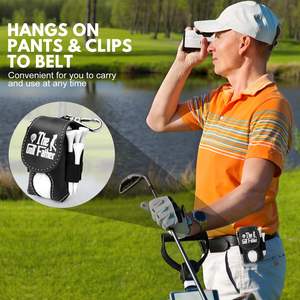 Custom Golf Ball Bag Pouch with Golf Tee Holder Leather Golf Ball Pouch with Belt <b>Clip</b> Golf Ball Bag <b>for</b> Men Women Storage Gift - Product Image 5