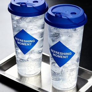 Vasos Desechables Cuadrados de PP Ecológicos con Tapas, Impresión de Logotipo Personalizado, Color Personalizado, Servicio OEM, 12oz, 14oz, 20oz, 32oz, 16oz - Product Image 4