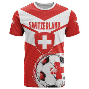 Camiseta de la Selección Nacional de Fútbol de <span class=keywords><strong>Suiza</strong></span> 2026, Sublimada, Cuello Redondo, para Hombre, Artículo Esencial para Aficionados Suizos - Product Image 1