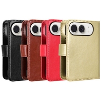 Étui de téléphone antichoc avec dos magnétique pour iPhone Duo en cuir PU Crazy Horse