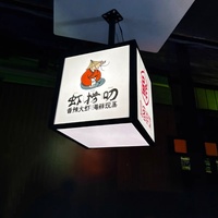 Affiche LED rotative Boîte à lumière 5 faces Panneau d'affichage pour porte de magasin 30cm 40cm Plafond suspendu Boîte à lumière LED rotative Boîte à lumière