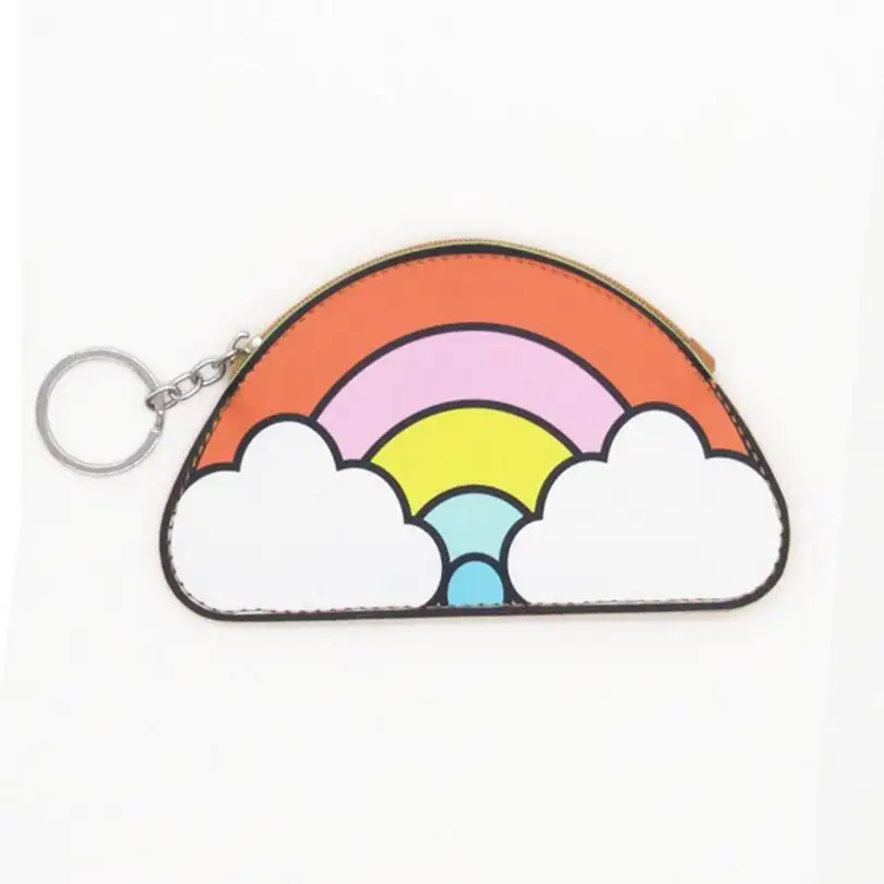 Забавный дизайн радужное облако брелок для монет кошелек для выпускных подарков для девочек