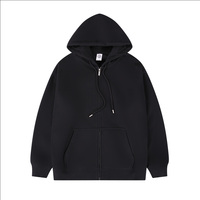 Jaket Hoodie Zipper Multi-Warna Velvet Silver Fox Berat 600g untuk Pria dan Wanita untuk Musim Gugur