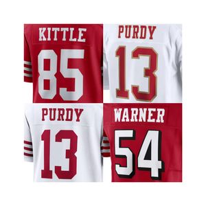 قمصان كرة القدم الأمريكية المخيطة لعام 2025 بمقاسات كبيرة، قابلة للتنفس، سان فرانسيسكو 85 كيتل 54 وارنر 13 بيردي - Product Image 1