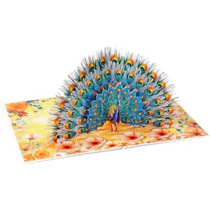 Pop up Animal Shape 3D <b>Gloss</b> Lamination <b>Paper</b> Birthday Card for Women Wife Mum Birthday Occasion - Product Image 3