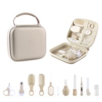 Kit de soins multifonctionnel pour bébé, soins des ongles pour enfants, dispositif d'aspiration nasale, fournitures de nettoyage quotidiennes, sac de rangement portable