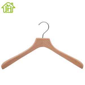 Perchas de Madera Maciza de Una Sola Capa Personalizadas al por Mayor, Perchas Naturales para Abrigos y Trajes, para Almacenamiento de Ropa, Marca Huajia con Certificación BSCI - Product Image 2