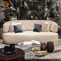 Kostenloser Versand moderne einfache Marenco Leder einzelne weiße Sofas Set Studio möbel