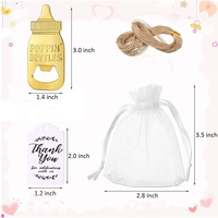 Décapsuleurs en alliage de zinc argenté pour Halloween, cadeaux de remerciement pour baby shower, décorations mignonnes, souvenirs, sacs en organza