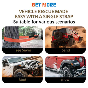 Sangle de remorquage résistante aux intempéries 20ft 10000LBS 20000LBS 30000LBS oeillets renforcés et matériau résistant aux UV pour le remorquage tout-terrain SUV/ATV - Product Image 5