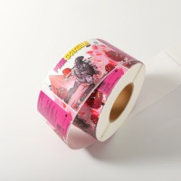 Autocollants adhésifs personnalisés en rouleau, dorés, gaufrés, brillants, durables, en PVC, PP, PET, vinyle, pour l'emballage de bougies et d'artisanat