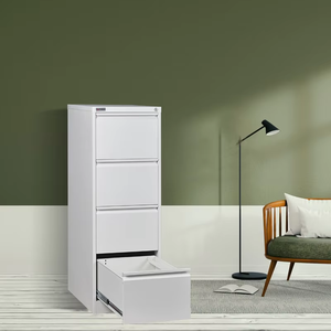 Archivador vertical de 4 cajones de alta resistencia, pedestal de almacenamiento de oficina de acero duradero con cerradura, gran volumen para el entorno del dormitorio - Product Image 5