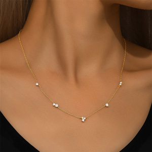 Collar de Plata de Ley 925 con Estrella de Ocho Puntas, Zirconia Geométrica, Chapado en Oro de 18k, para Uso Diario - Product Image 5