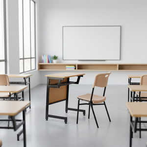 Conjunto de Silla y Escritorio Escolar Moderno, Cómodo y Ajustable, Material de Madera, Resistente al Fuego, Garantía Comercial de 3 Años - Product Image 1