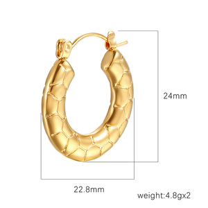 Anting-anting simpai baja tahan karat, perhiasan liontin tahan air logam klasik warna emas 14K untuk wanita - Product Image 3