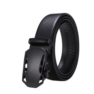 Ceinture assortie pour hommes, accessoires, boucle automatique de qualité, en cuir véritable, marque personnalisée, Logo - Product Image 6