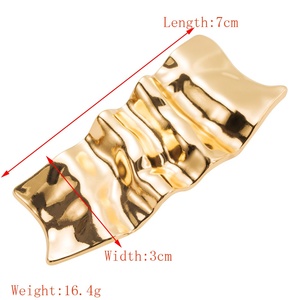 Pince à cheveux <span class=keywords><strong>en</strong></span> alliage polyvalente de <span class=keywords><strong>style</strong></span> coré<span class=keywords><strong>en</strong></span>, design long et plissé, pour une queue de cheval basse sophistiquée - Product Image 2