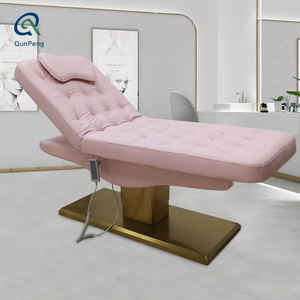 Qunpeng 2023 nouveau lit de spa en or Offre Spéciale lit d'extension de cils incurvé cosmétique <span class=keywords><strong>table</strong></span> de massage électrique lit de traitement médical - Product Image 2