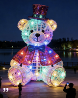 Ornement de Noël illuminé WH Brand 2026 en forme de bonhomme de neige, décorations de Noël extérieures en fer forgé imperméables, accessoires de fête, fabriqué en Chine
