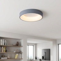 Lustre moderne en plastique à LED avec variateur d'intensité, éclairage intérieur pour salon