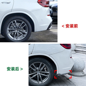 Bmw X3 G01 Rear Corner Deflector 36x15x6cm Piano Black Carbon Fiber Texture Abs Adhesive Weather Shields Car Body Modification - Product Image 4