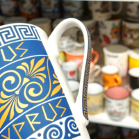 Tasse à café en céramique souvenir personnalisée de Chypre cadeau de voyage de style grec tasse à thé en porcelaine tourisme promotionnel verres à collectionner