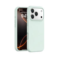 Coque souple en silicone pour iPhone 17 Pro et iPhone 17 Pro Max, antichoc, couleur unie, protection intégrale