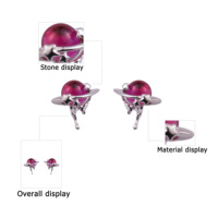 Boucles d'oreilles créoles élégantes en argent sterling 925 plaqué platine avec zircone cubique - Accents raffinés, excellent cadeau pour fiançailles et mariage