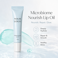 Huile à lèvres végane légère et non collante de haute qualité, marque privée, vente en gros, logo personnalisé, baume réparateur probiotique pour les lèvres 15ML