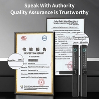 Cerradura Inteligente de Aluminio para Exteriores, Impermeable, con Huella Dactilar y Contraseña, para Almacenamiento de Datos en la Nube, para Puerta de Balcón