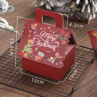 Boîte Cadeau de Noël Européenne pour Nougats au Chocolat, Bonbons et Biscuits Maison de Pain d'Épices