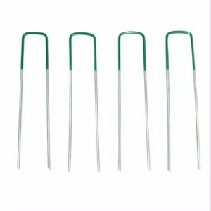 Peint galvanisé vert couleur 6 "paysage <span class=keywords><strong>agrafe</strong></span>/herbe <span class=keywords><strong>gazon</strong></span> <span class=keywords><strong>agrafe</strong></span> métal jardin U broches - Product Image 1