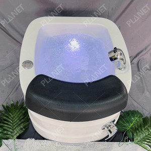 Bac à pédicure portable pour spa des pieds, sans plomberie, pour pédicure, baignoire à pieds en acrylique avec pompe à eau, lampe à ondes - Product Image 4